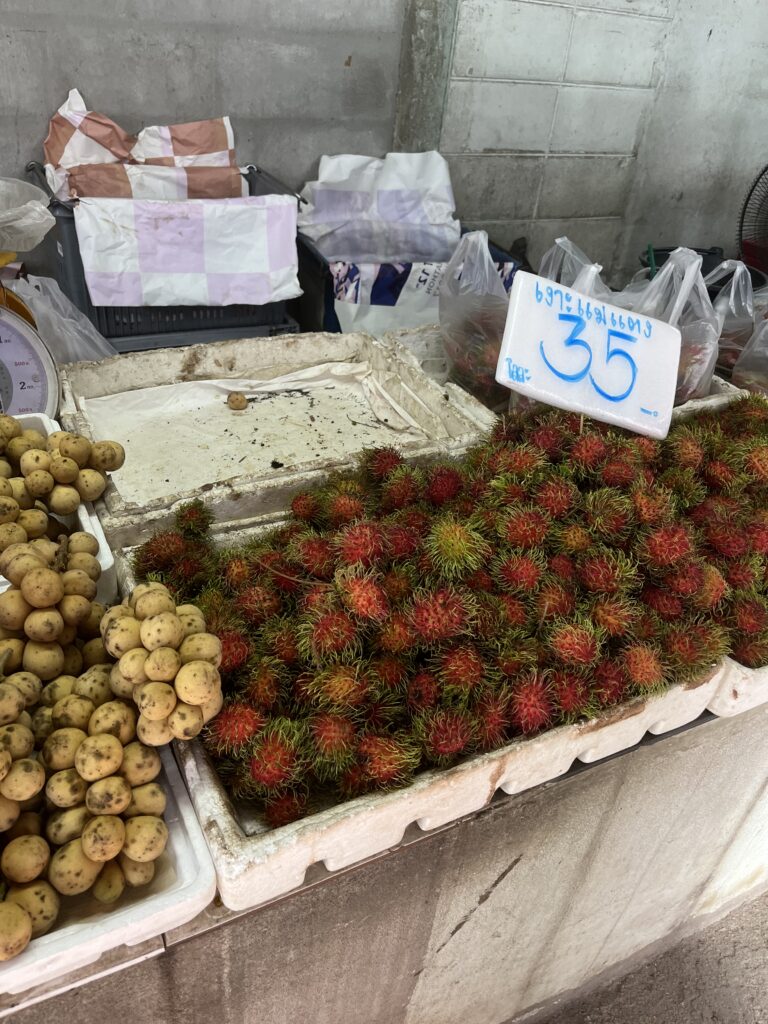 Food and fruit in Thailand. Exploring while travel